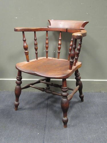 Lot 470 - Ash and elm smokers bow chair