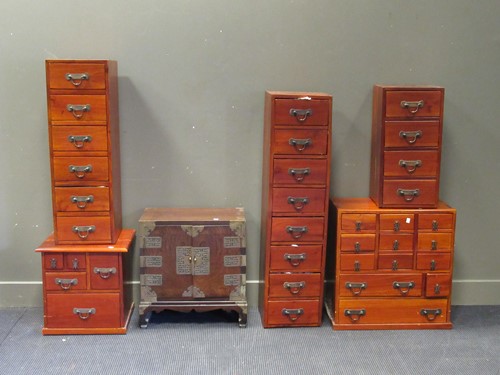 Lot 517 - A Korean style small cabinet and 2 modern...