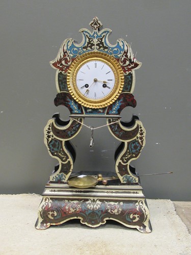 Lot 139 - French ebonised and decorated 19th Century...