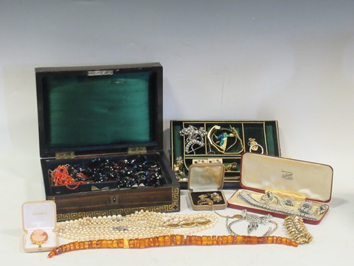 Lot 229 - A brass inlaid coromandel jewellery box...