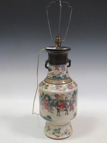 Lot 165 - A 19th century famille rose vase with bronze...