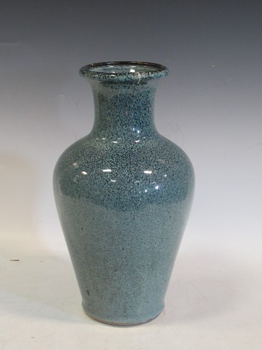 Lot 164 - A Chinese Robins egg glazed baluster vase,...