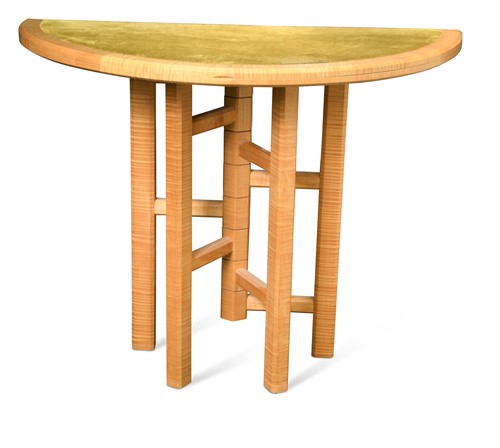 Lot 304 - Nick Stenning (British, 20th century), a sycamore card table, 1982