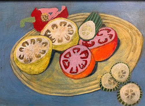 Lot 298 - Jean Rose (Modern British) Still life of fruit,...