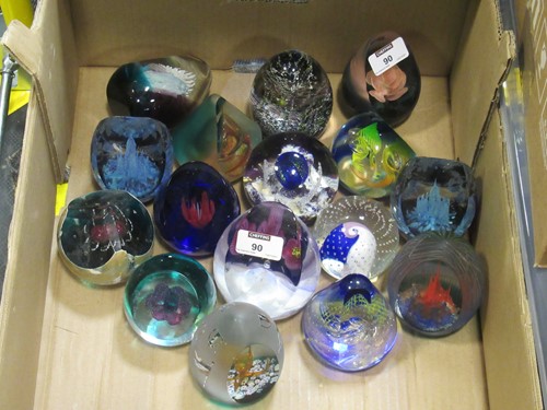 Lot 90 - Sixteen Caithness glass paperweights, mostly...