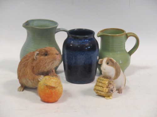 Lot 100 - A collection of 20th century jugs, vases etc