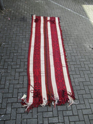 Lot 587 - A 'tribal rug' possibly Afghan or African with...