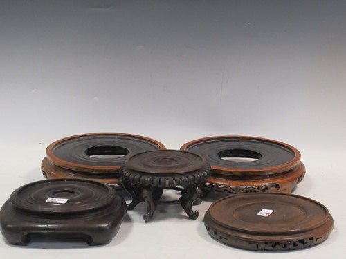 Lot 168 - A collection of various chinese hardwood...