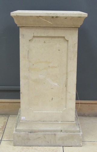 Lot 578 - A Haddonstone composite garden pedestal, the...