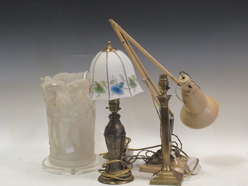 Lot 548 - A 20th century French brass lamp stamped A R...