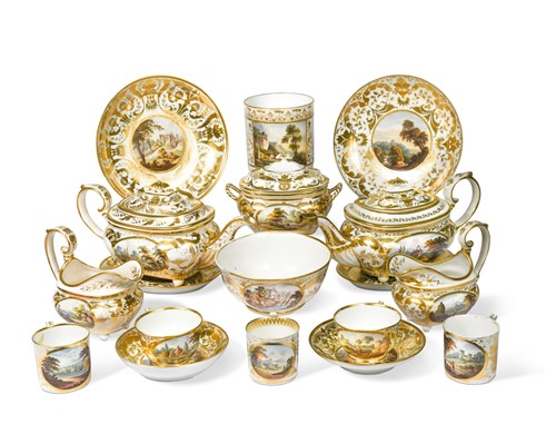 Lot 317 - A Derby part tea and coffee service, circa 1810