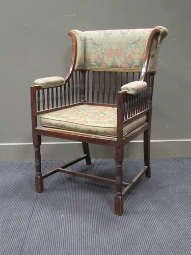 Lot 492 - An Art Nouveau chair in the William Morris style