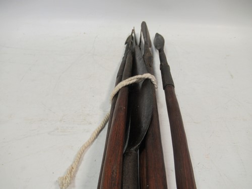 Lot 521 - A collection of various tribal spears, 182cm...