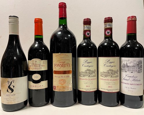 Lot 1001 - Mixed red wines, 13 bottles including a magnum...