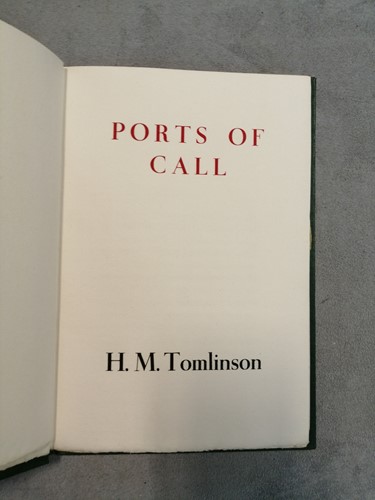 Lot 338 - CORVINUS PRESS. TOMLINSON (H M) Ports of Call,...