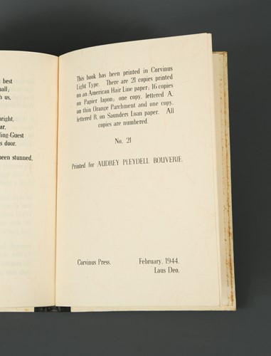 Lot 340 - CORVINUS PRESS. COLERIDGE (S T) The Rime of...