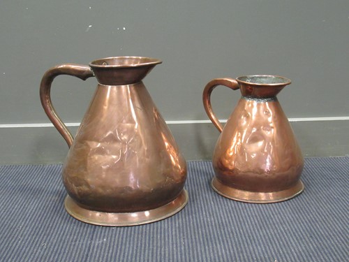 Lot 129 - A copper two gallon jug & 5 others (6)