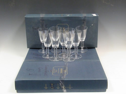 Lot 160 - A quantity of crystal glasses by Bohemia to...