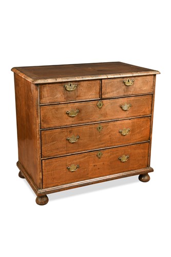 Lot 226 - A walnut chest, early 18th century