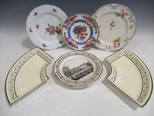 Lot 59 - Three 19th century Continental creamware...