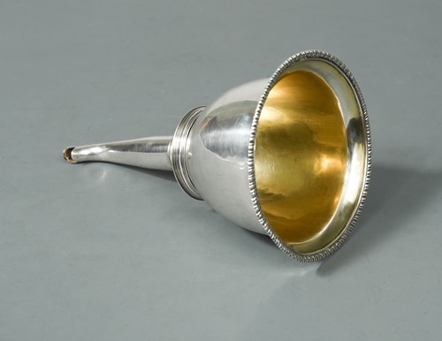 Lot 489 - Edinburgh – A George III 18th century silver wine funnel
