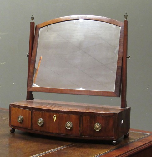 Lot 523 - A 19th Century mahognamy toilet mirror with...