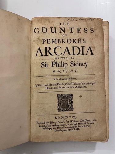 Lot 125 - SIDNEY (Sir Philip) The Countesse of Pembrokes...