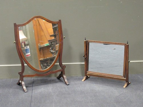 Lot 557 - A Edwardian mahogany and line inlaid sheild...