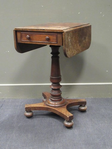 Lot 559 - A 19th century mahogany work table with single...