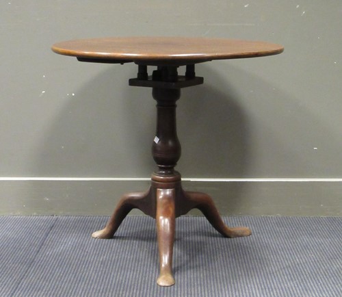 Lot 510 - A George III mahogany tripod table with bird...