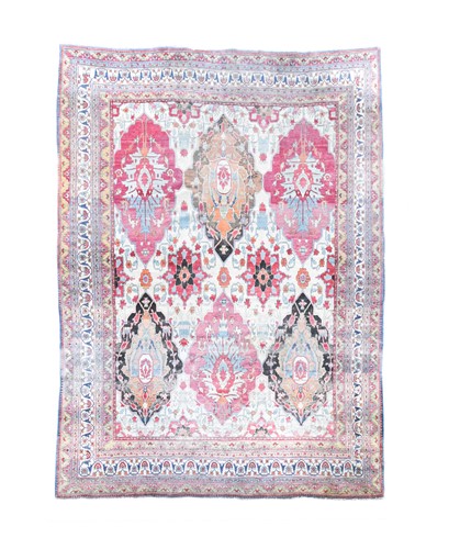 Lot 310 - An unusual Kirman 'Ravar' carpet, circa 1870/1880