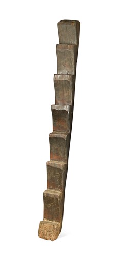Lot 357 - A North East Nepal six-step ladder, 18th/19th century