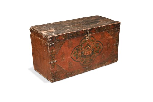 Lot 327 - A Gyantse Tibetan chest, late 18th/early 19th century