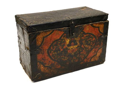 Lot 285 - A Gyantse Tibetan chest, late 18th/early 19th century