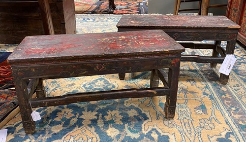 Lot 278 - A pair of Tibetan tea tables, 19th century
