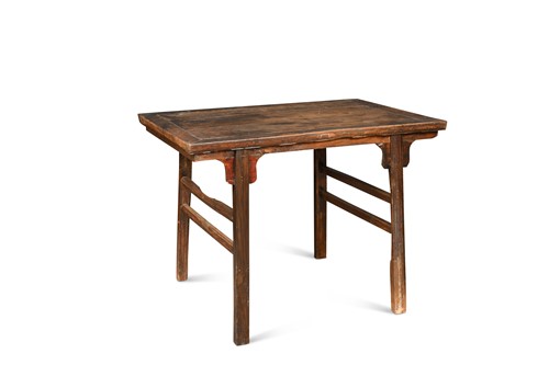 Lot 383 - A Chinese elm wood table