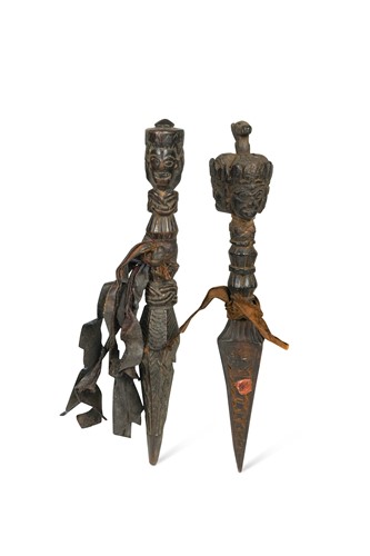 Lot 287 - A Nepalese Tamang Shamen's ritual dagger 'phurba', 19th century