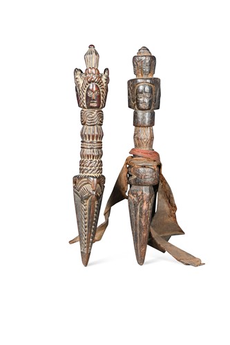 Lot 307 - A Nepal Tamang Shamen's ritual dagger 'phurba'
