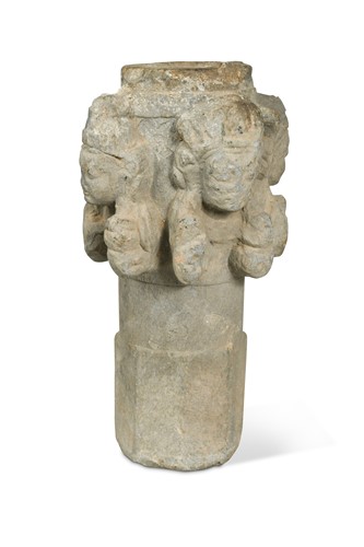 Lot 295 - An early Central Nepal (Kathmandu Valley) stone-carved Shiva lingam, perhaps 14th/15th century