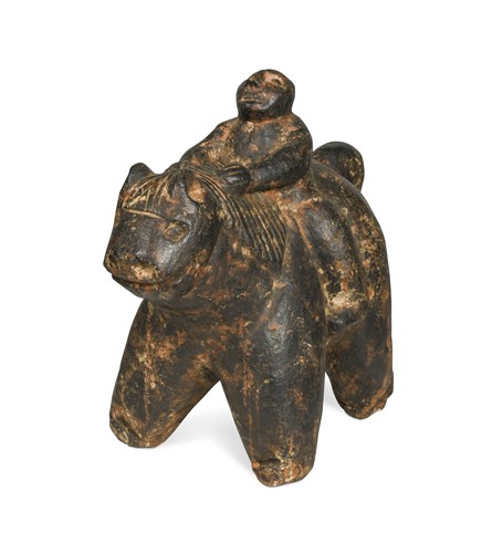 Lot 208 - A North West Nepal (Jajarkot District) carved blackstone model, probably 18th century