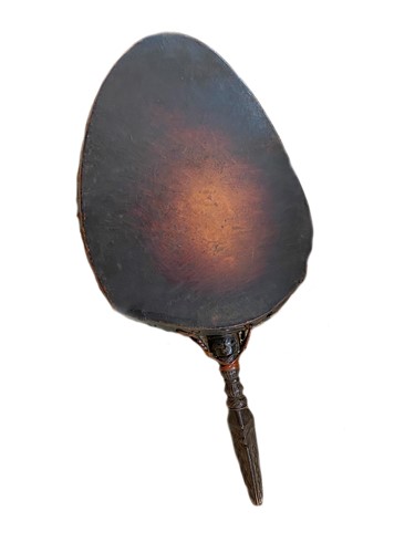 Lot 300 - A Nepal (Tamang) Shamen's wood and goat skin drum, 19th century