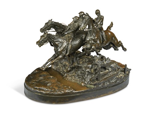 Lot 510 - Evgeny Aleksandrovich Lansere (Russian, 1848-1886), The Steeplechase