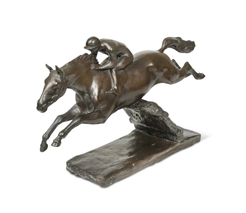 Lot 438 - John Rattenbury Skeaping RA (British, 1901-1980), racehorse jumping a hurdle