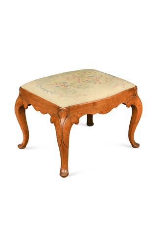 Lot 748 - A walnut stool, 18th century