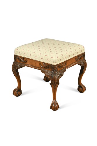 Lot 247 - A George I style mahogany stool, early 20th century