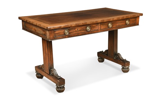 Lot 343 - A William IV rosewood library table