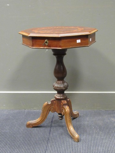 Lot 501 - A converted sewing table with internal...