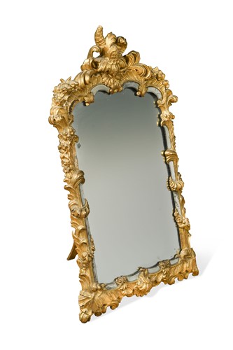 Lot 312 - A gilt and gesso easel table mirror, 19th century