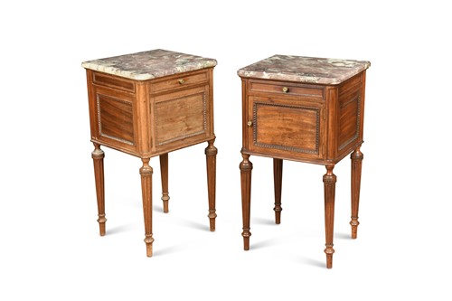 Lot 315 - A pair of mahogany bedside tables, early 20th century
