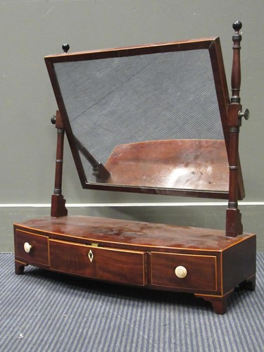 Lot 552 - A 19th century mahogany dressing table mirror...